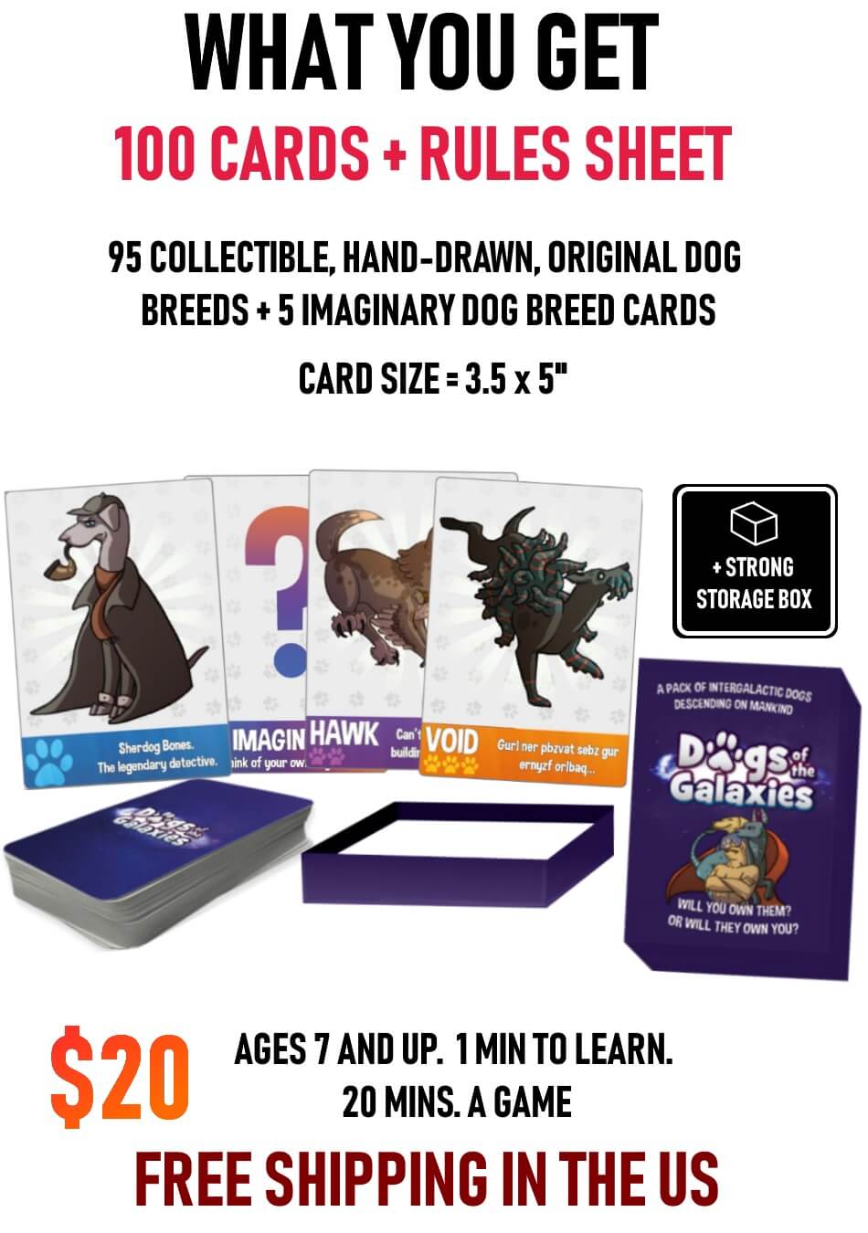 Dogs of the Galaxies card game rewards