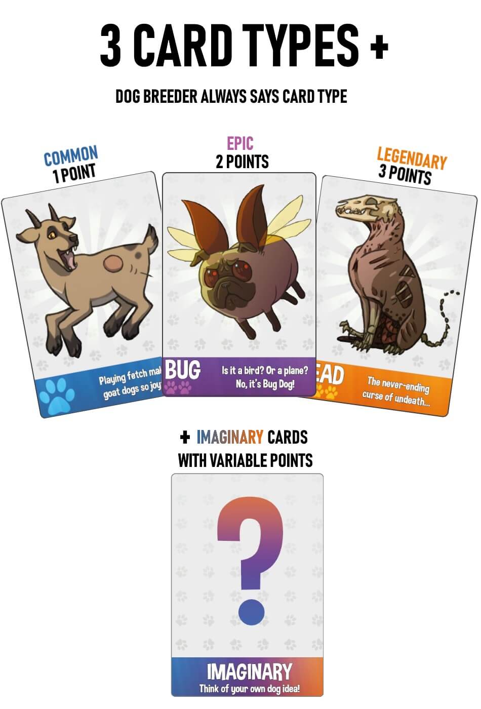 Dogs of the Galaxies card game card types